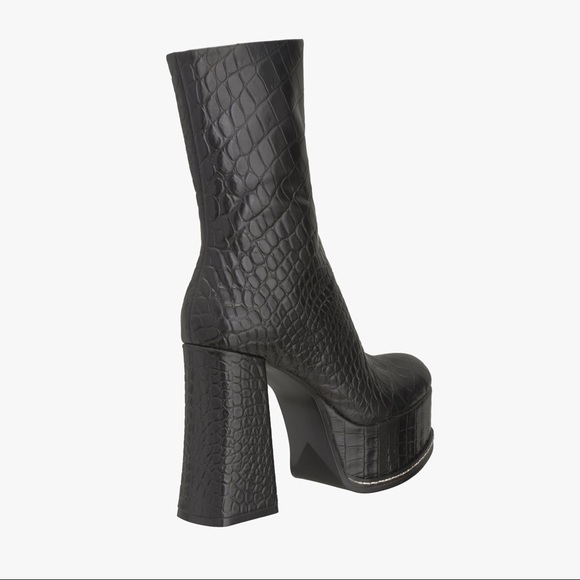 Platform Leather Ankle Boots us8/eur39 - Picture 6 of 16